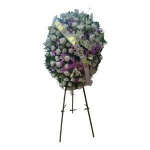 Arreglo Exequial Premium con Orquídeas y Lirios para Funeral en Cali